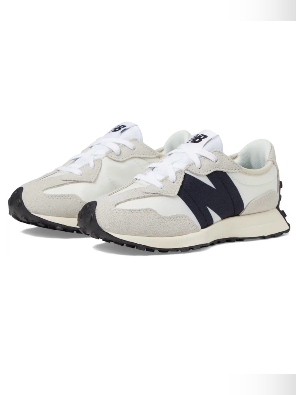 New Balance 327 Little Kids Athletic Shoe Size 2 Wide W/ Bungee No-Tie Laces